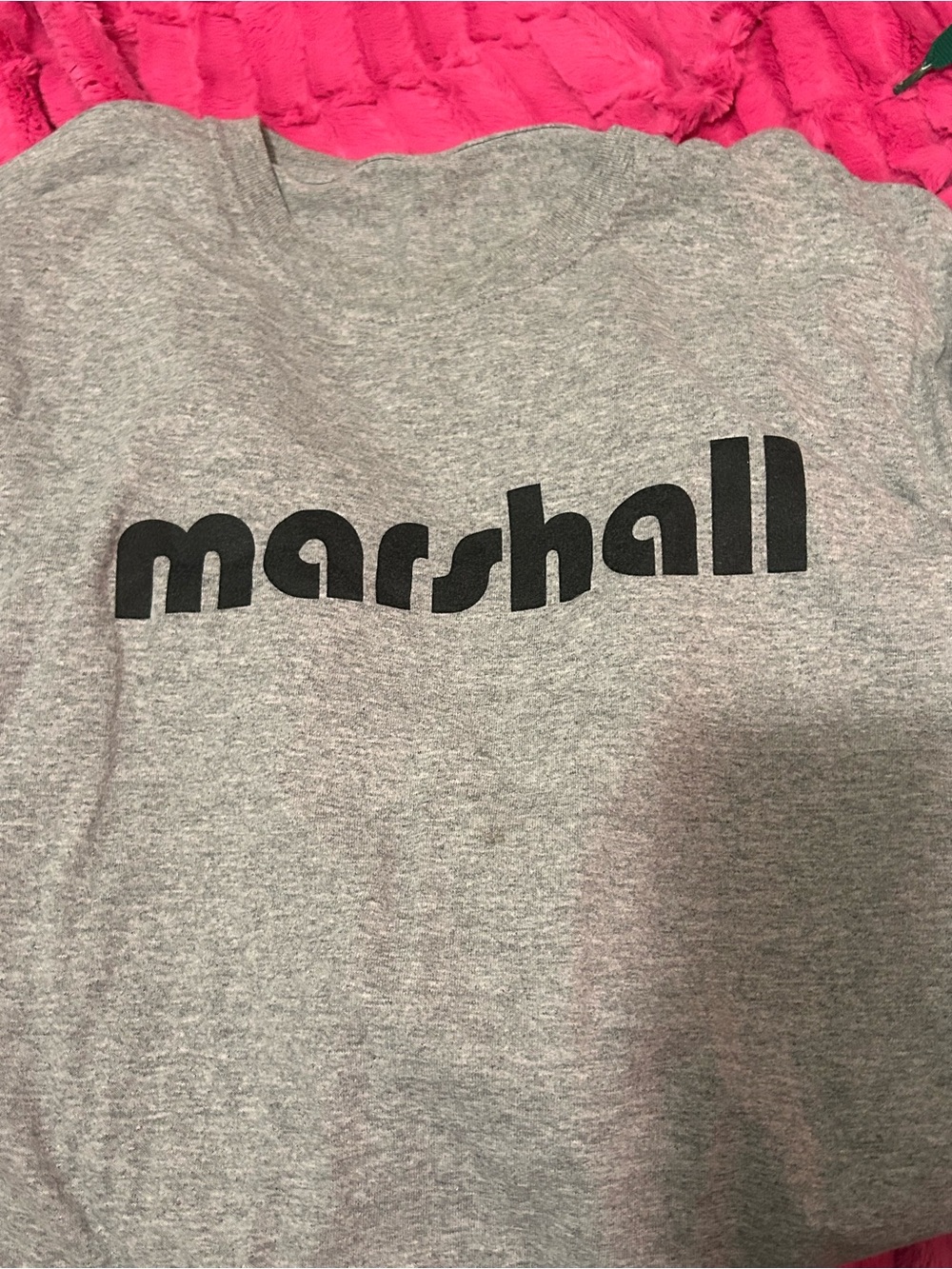 Marshalls Gray Long Sleeve Tee with Black Logo